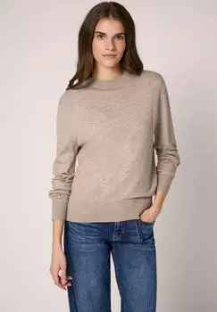 Street One Frauen Pullover mit Volumen-&Auml;rmeln in Beige Gr: (F30349117271)