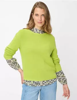BRAX Damen Strickpullover Style LESLEY moss pearl hellgrün Gr. (906002_90111500_64)