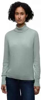 Street One Frauen Basic Rollkragenpullover in Blau Gr: (A30334616764)