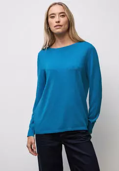 Street One Frauen Basic Pullover in Blau Gr: (A30329016991)
