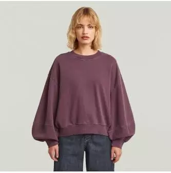 G-Star Overdyed Big Sleeve Oversized Sweater Rot maroon gd D26361-D993-H731