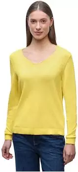 Street One Frauen V-Neck Pullover in Gelb Gr: (A30328916993)