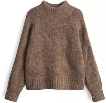 Opus PORTREE Regular Strickpullover mit Zopfmuster (4255720236826) cocoa