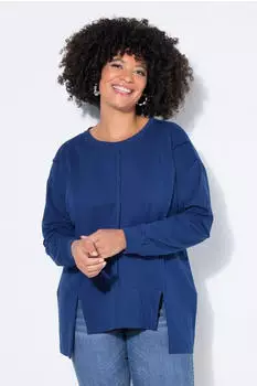 Angel of Style Sweatshirt Loose Fit mit Fledermausärmeln und Zierschnürung (848281) dunkelblau