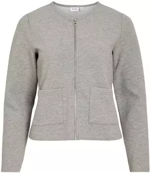 Vila VIGARDEN L/S Kurz-Cardigan - NOOS graumeliert