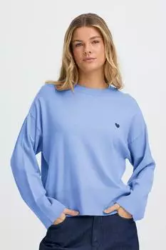 Fransa FRMelani Pullover mit lockerer Passform himmelblau/dunkelblau
