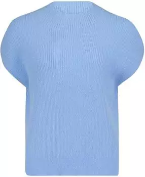 Cartoon Waterblue Ärmelloser Pullover Second Hand hellblau