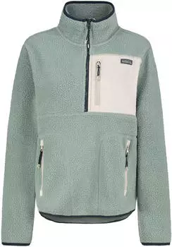 Sublevel Half-Zip Fleecejacke Reißverschluss Oversized middle-green