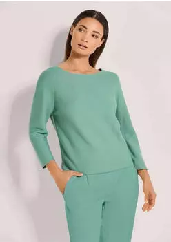 Madeleine Strickpullover Kaschmir Pullover mit Bootsausschnitt mint