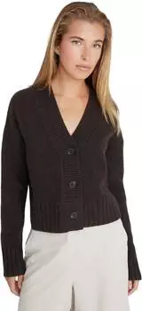 Style & Republic Kaschmirstrickjacke mit V-Ausschnitt coffee