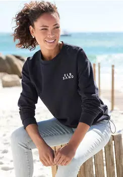 Elbsand Sweatshirt Anvor marine/wei&szlig;