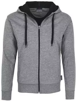 Hakro No. 255 Kapuzenjacke Bonded grau meliert/tinte