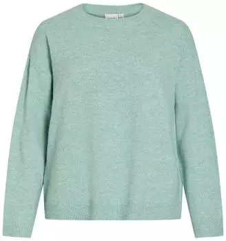Vila Viril O-neck L/s Strickoberteil - Noos (14054177) mint/melange