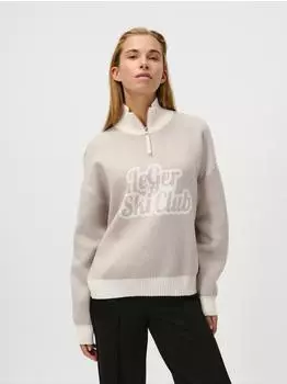 LeGer Home Charis Pullover mit überschnittener Schulter (LGR1966001000001) greige/weiß