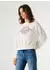 Pepe Jeans Bernis Sweatshirt mit Rundhalsausschnitt, bestickt elfenbein/rot