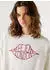 Pepe Jeans Bernis Sweatshirt mit Rundhalsausschnitt, bestickt elfenbein/rot