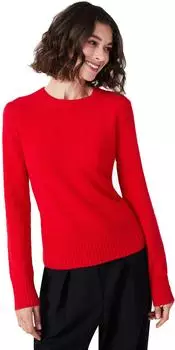 Style & Republic Kaschmir Pullover mit Rundhals-Ausschnitt rot