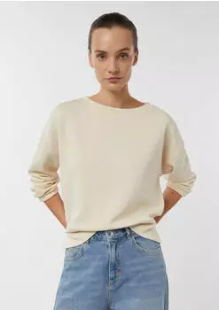 Comma Pullover mit Viskose und Stretch (2176838) sand