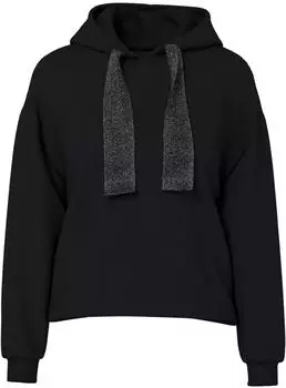 Pieces Pcchilli Ls Glitter Hoodie Noos Bc Loose Fit (17162454) schwarz