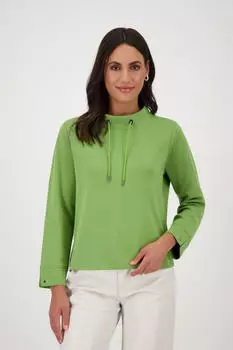 Monari Hoodie mit Kordelzug hellgrün
