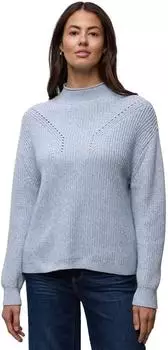 Street One Frauen Mouline Pullover in Blau Gr: (A30369827149)