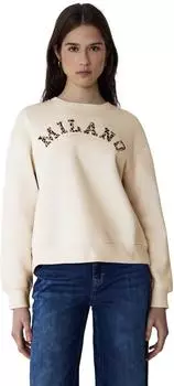 Street One Studio Frauen Loose Fit Sweatshirt in Beige Gr: (F30372926351)