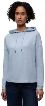 Street One Frauen Melange Hoodie Shirt in Blau Gr: (A32440017150)