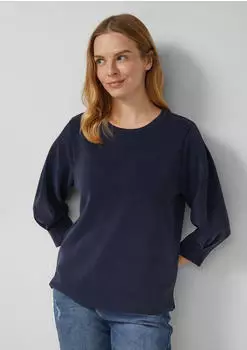 s.Oliver Sweatshirt aus Scuba mit 3/4-Arm blau 2174983.5959.