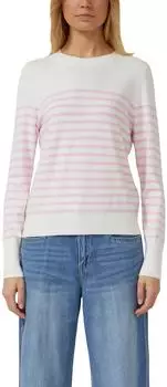 s.Oliver Gestreifter Pullover aus Viskosemix pink creme 2161704.41H0.