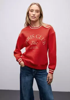 Street One Frauen Loose Fit Print Sweatshirt in Rot (A30354826865)