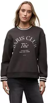 Street One Frauen Loose Fit Print Sweatshirt in Braun Gr: (A30354827103)