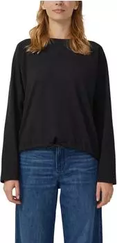 s.Oliver Weiches Sweatshirt mit Bindedetail schwarz 2175423.9999.