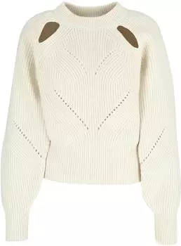 Hugo Boss Relaxed-Fit Pullover mit Lochstrickmuster Style C_Farlant 50554767 Weiß