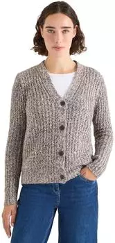 Cecil Two Tone Cardigan mushroom taupe melange