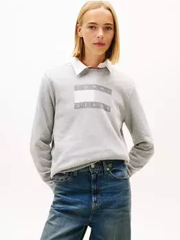Tommy Hilfiger TJW REG TJ FLAG CREW Sweatshirt mid grey