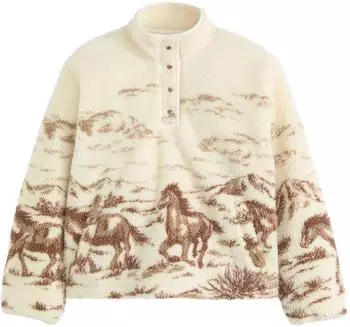Levi's Kasey Sherpa Pullover (003ZA) Wild Horses Landscap
