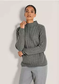 Madeleine Pullover Weicher Strick mit Ballonärmeln graphit