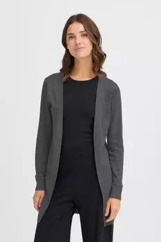 Oxmo Oxaida Long Strickjacke Regular Fit (21301576ME) grau