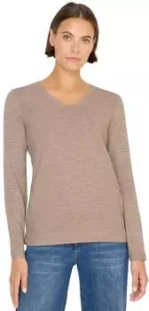 Cecil Kuscheliger Pullover mit gerundetem V-Ausschnitt (B303310) toffee cream heather melange/beige