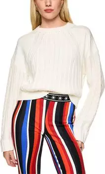 Marc Cain Ski is the Limit Premium Strickpullover mit Pailletten off-white