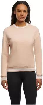 Build Your Brand College Crew Pullover Sweater (BY105) lightrose/white