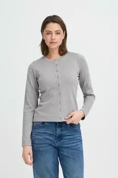 ICHI IHLULS Strickjacke graumeliert