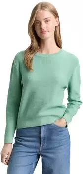 Tom Tailor Denim Strickpullover mit Rippbündchen (1047882) mint