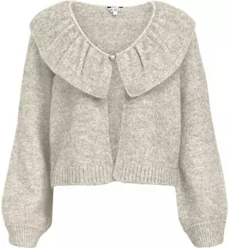 Object Collectors Item Objdenisi Strickjacke mit Rüschen (23047269) creme/birch