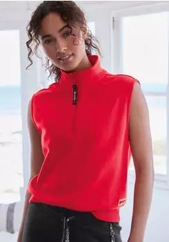 Bench Sweatshirt mit Reißverschluss am Stehkragen (85706728) rot