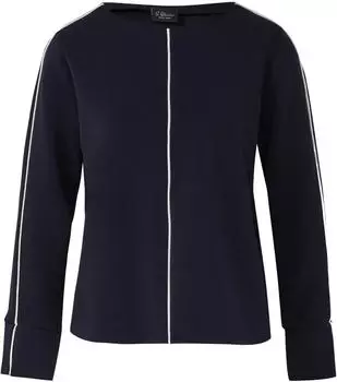 s.Oliver Cropped Sweatshirt aus Interlock-Jersey navy