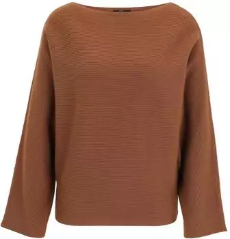 Zero Strickpullover mit Ballonärmeln bright tobacco