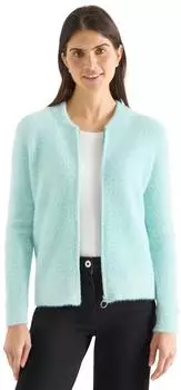 Cecil Jacquard Cardigan mit Zipper light foam blue