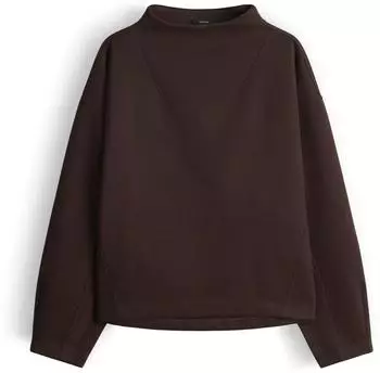 Opus Gariane Loose Sweatshirt mit variablem Ärmeldesign coffee bean
