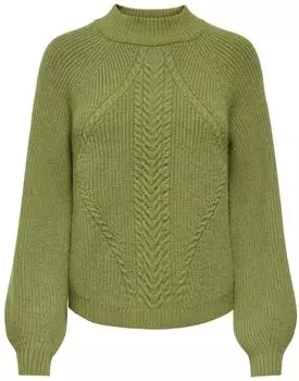 Only Onlkatia Ls Detail Highneck Cc Knt (15324678) green bee